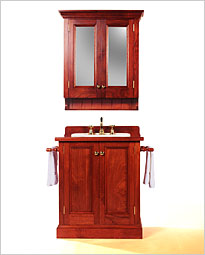 Colonial 750 Timber Bathroom Vanity with Matching Shaving Cabinet and Towel Rails. Click to view product details.